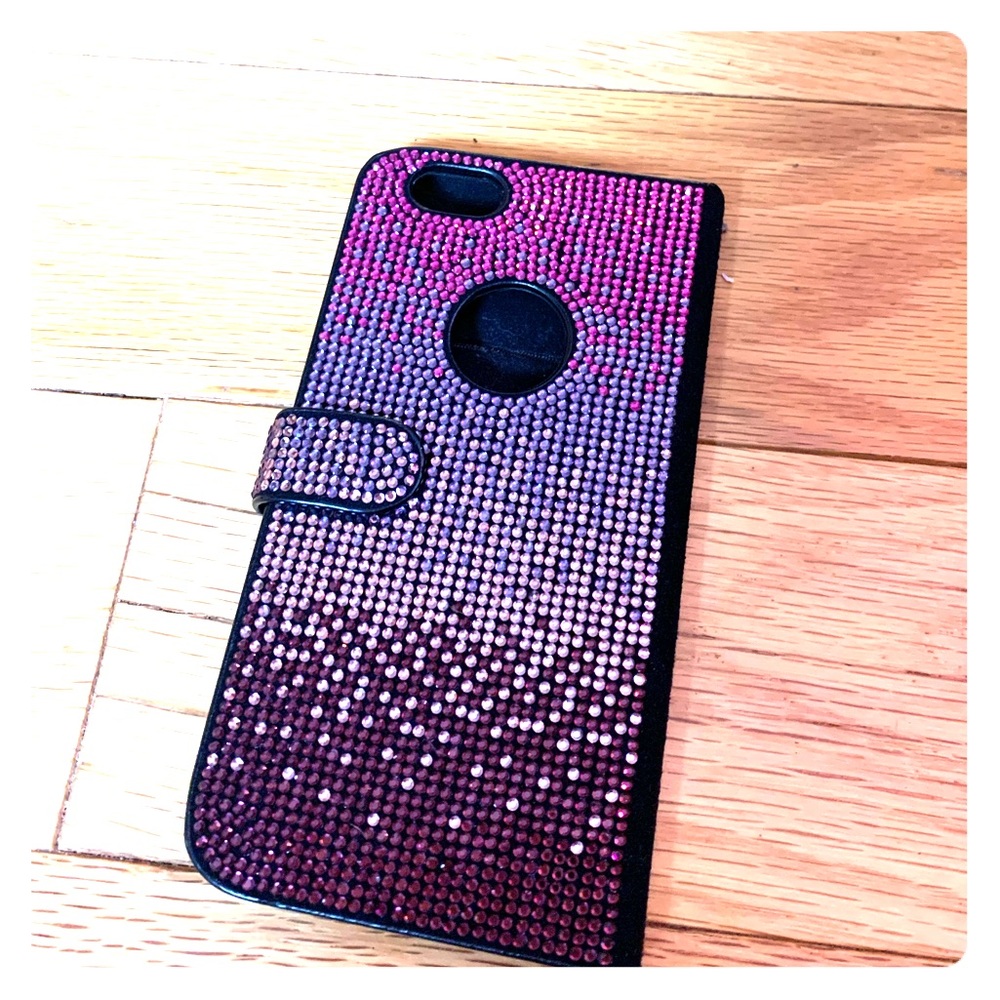 BEAUTIFUL iphone 7 ombre bling wallet case♥️♥️